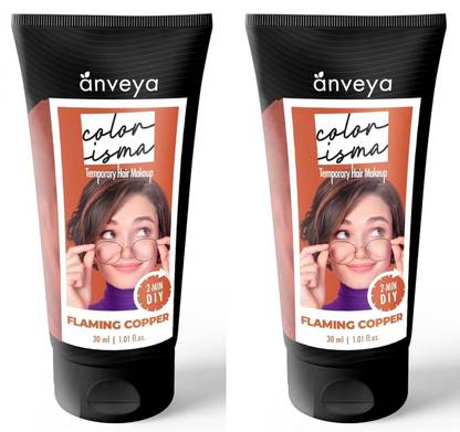 Anveya Colorisma Hair Color Makeup , 30ml x Pack of 2 , Flaming Copper