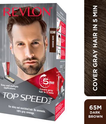 Revlon Top Speed Hair Color Man , Dark Brown 65M