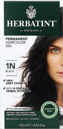 Herbatint Permanent Hair Color Gel 1N Black , 1N Black