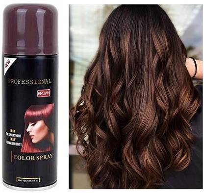 REIMICHI Temporary hair color Spray instant hair colour for man and woman , BROWN