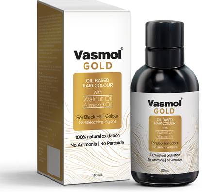 VASMOL Gold Oil based Hair colour- 110 ml I No Ammonia & Peroxide , Black