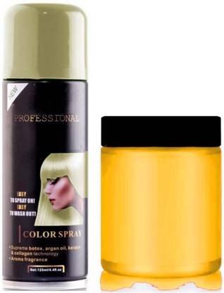 YAWI TEMPORARY HAIR COLOR WAX FOR HAIR SPRAY HIGHLIGHT FOR HAIR , BLONDE SPRAY, YELLOW HAIR WAX