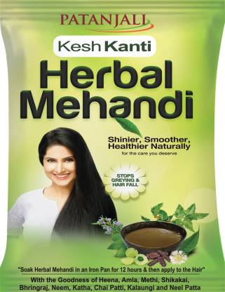PATANJALI Kesh Kanti Herbal Mehandi/Henna, with Amla, Shikakai , Mehandi