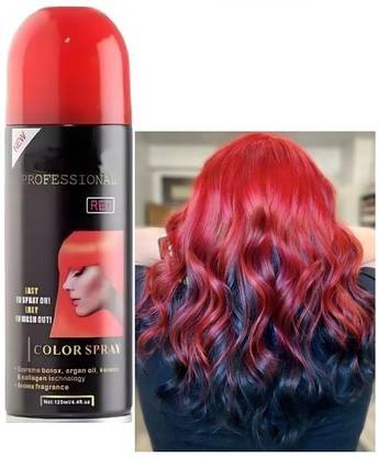 Jiwoo Hair color Spray instant hair colour for man and woman , red