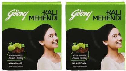 Godrej Kali Mehendi Powder Hair Colour - 24g (Pack Of 2) , Kali Mehendi