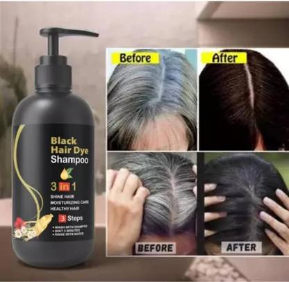 Tsubaki Black : Ayurvedic Natural Hair Color Shampoo - Gentle & Side Effect-Free , Black