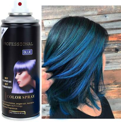 ADJD Metallic shine Blue temporary hair color Spray instant hair colour , BLUE