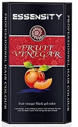 Essensity Fruit Vinegar Ammonia Free 10 Minutes Gel Based Hair Color Colour Dye - D , Natural Black