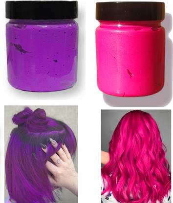 THTC PURPLE & PINK Hair Styling Temporary Hair Color Wax , PURPLE, PINK
