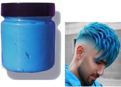 Yuency New sky blue temporary hair coloring srong hair hold color wax , sky blue