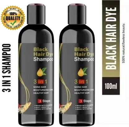 उपस्थित Black Hair Dye Shampoo 3 In 1 Quality Enriched with State Hair Shampoo हेयर कलर
