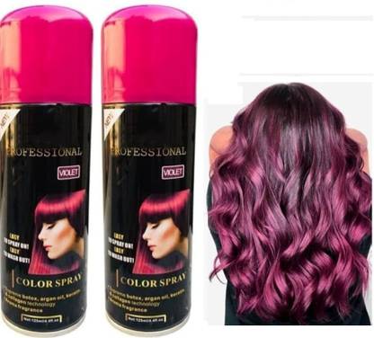 manasona Quick Drying Temproray Hair Spray Color , Viloet