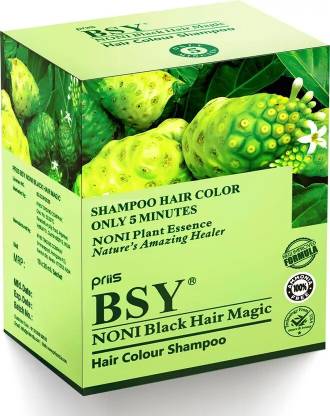 PRiiS BSY Noni Black Hair Magic Hair Color 20ml x 10 , Black