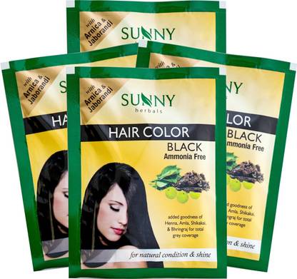 Sunny Herbals HAIR COLOR (Pack of 4) , BLACK