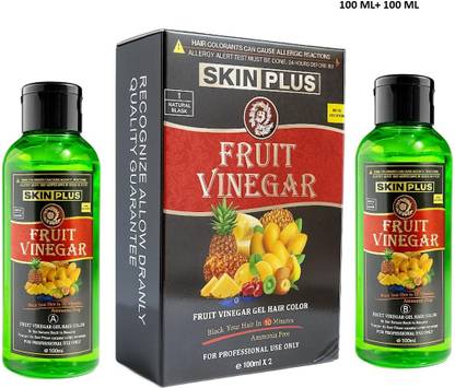 NKB Fruit Vinegar Natural Black Hair Color Gel – 2 x 100ml A-2 (Ammonia-Free) , Natural