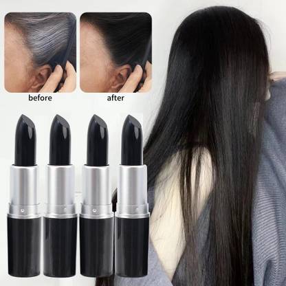 tanvi27 Temporary Cover Up Hair Color Dye Black Llipstick Set , Black