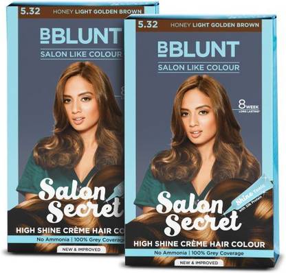 BBlunt Salon Secret High Shine Crème Hair Colour- Honey Light Golden Brown , Honey Light Golden Brown