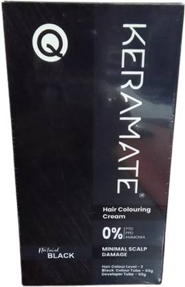 Keramate NATURAL BLACK HAIR COLOURING CREAM , NATURAL BLACK