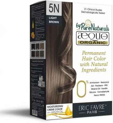 Aequo Organic Dermatologist Recommended Permanent Cream Hair Color 5N Truffle Light Brown160ml , Truffle Light Brown
