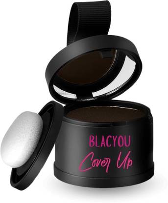 BLACYOU New Cover-Up Hair Powder, Helps Cover Grey Roots & Bald Spots Instantly , BLACK