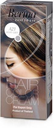 Berina Professional | Permanent Hair Color Cream with Developer | Long Lasting Color | , Light Grey