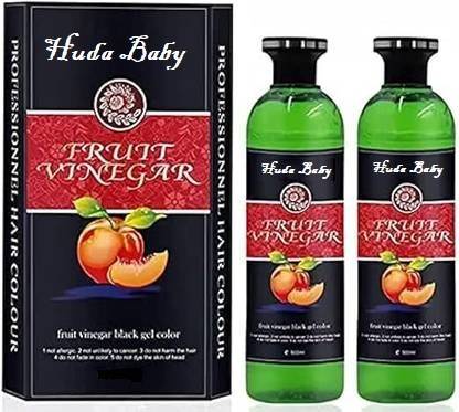 HUDA BABY FRUIT VINEGAR HAIR GEL bottles , BLACK , Natural Black