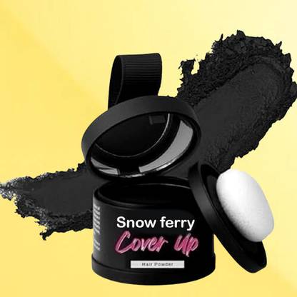 snowferry Hairline Powder Instantly Conceals Hair Root Touch Up For Men & Women , Natural black