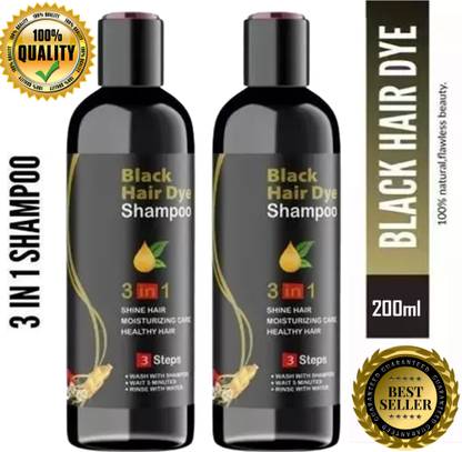UPASTHIT Black Hair Dye Shampoo 3 In 1 Quality For New Hair Softening Shampoo , Black