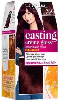 L'Oréal Paris Casting Creme Gloss Hair Color , Black Cherry 360