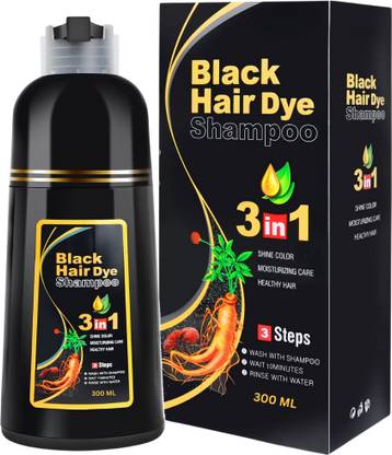 Sonavi Black 3 in 1 Hair dye shampoo for long Lasting Natural hair color , Black
