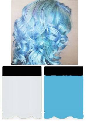 imelda hair highlights temporary hair color wax , sky blue, WHITE