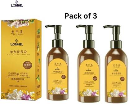 LORSHEL japanese hair dye shampoo | for Hair Growth Promotion , Black