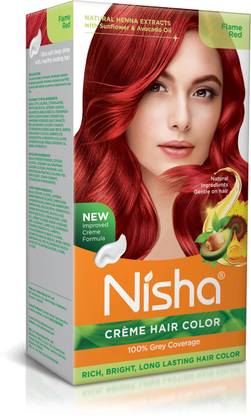 Nisha Creme Hair Color FLAME RED , FLAME RED