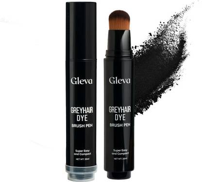 Gleva Grey Hair Stick to Cover Grey Hair Root Semi-Permanent Hair Color Dye Pen , Black