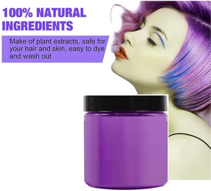 Luster Shine Hair color wax washable instant hair color , PURPLE