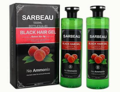 Sarbeau Natural Hair Color for Men & Women | Ammonia-Free |1000ml(Black)_C_029 , Natural Black