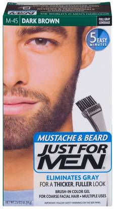 JUST FOR MEN MUSTACHE & BEARD (M-45) , DARK BROWN