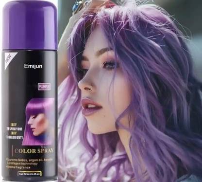 Emijun Temporary Hair Dye Hair Color Spray for Men and Women Hairs , purpule