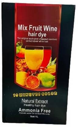 Essensity Fruit Vinegar Ammonia Free 10 Minutes Gel Based Hair Color Colour Dye - D , Mix Fruit Wine - Black