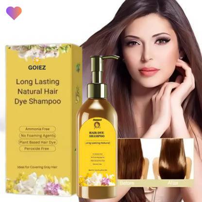 GOIEZ Long Lasting Natural Hair Dye Shampoo With Japanese Blend – Pack Of 1 , Black