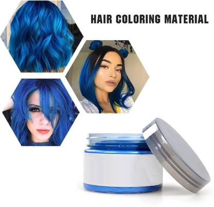 Wonholli Hair Color Wax One-time Temporary Modeling Natural Color Hair Dye , Blue