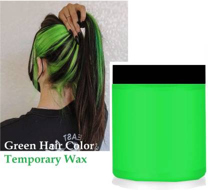 imelda Temporary Hair Pack of 1, Green Hair Wax , Green