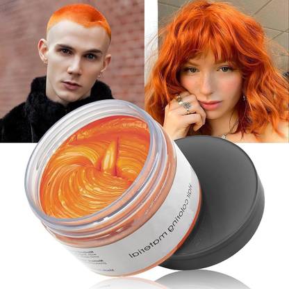 MYEONG Orange Hair Dye Wax Natural Instant Hair Color Wax , Orange