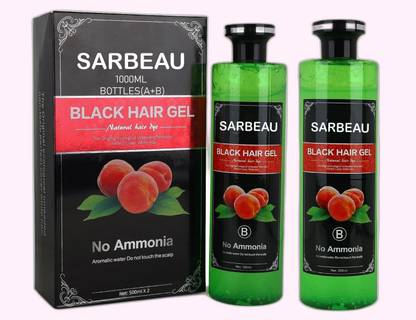 Sarbeau Natural Hair Color for Men & Women | Ammonia-Free |1000ml(Black)_C_173 , Natural Black