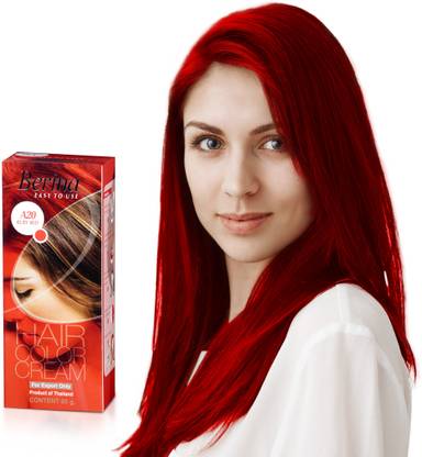Berina Professional | Permanent Hair Color Cream with Developer | Long Lasting Color | , Ruby Red