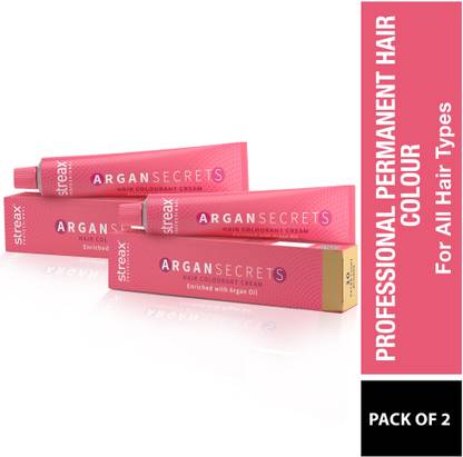 Streax Argan Secrets Hair Colourant Cream (Pack of 2) No.10 , Light beige blonde