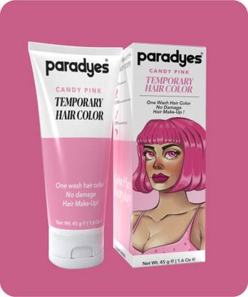 Paradyes Temporary One Wash Hair Color 45 gm (Candy Pink) , Candy Pink