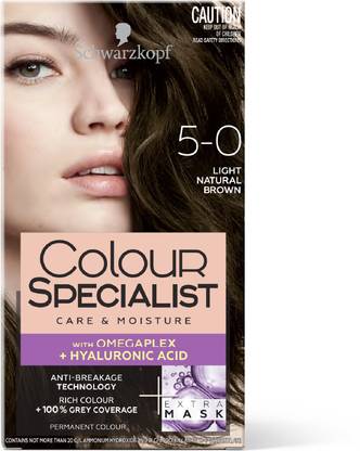 Schwarzkopf Colour Specialist At Home Permanent Hair Colour - 5.0 Light Natural Brown , 5.0 Light Natural Brown