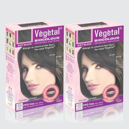 VEGETAL Soft Black ( 150 gm ×2 ) , Soft Black ( 150 gm ×2 )