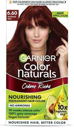 GARNIER Color Naturals Creme Hair Colour | Long-lasting Color & Shine , Shade 6.60, Intense Red
